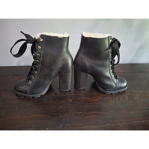 Schutz Women's Zhara Black Lace-up Boots/NWT, Sz 10.5B - Picture 2 of 8